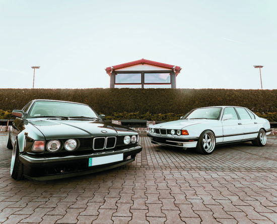 BMW E23 735i i BMW E23 740iL z przodu