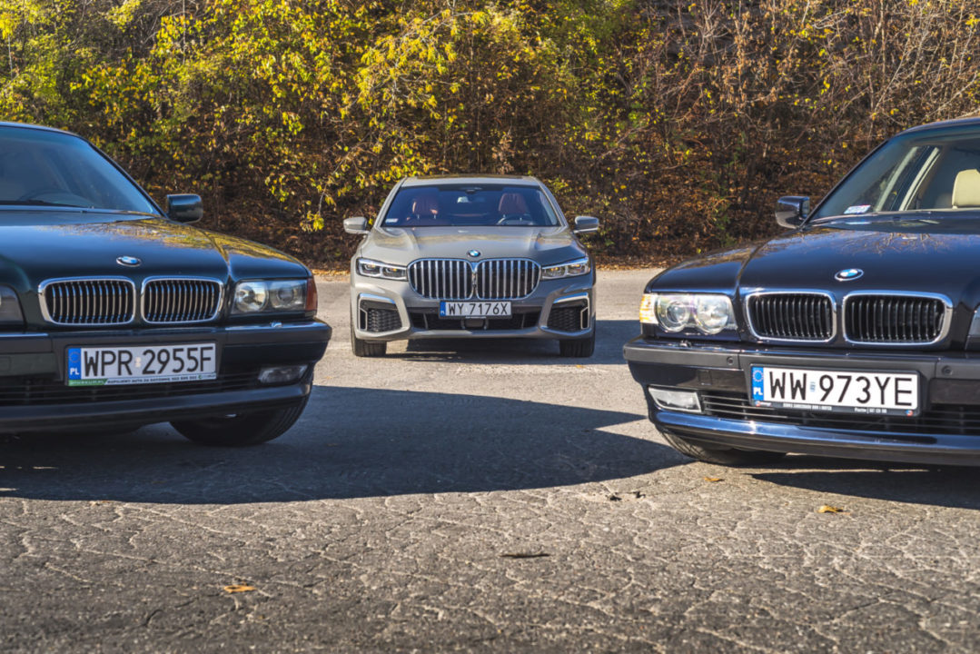BMW 750iL E38 i BMW 745Le G12 widok z przodu