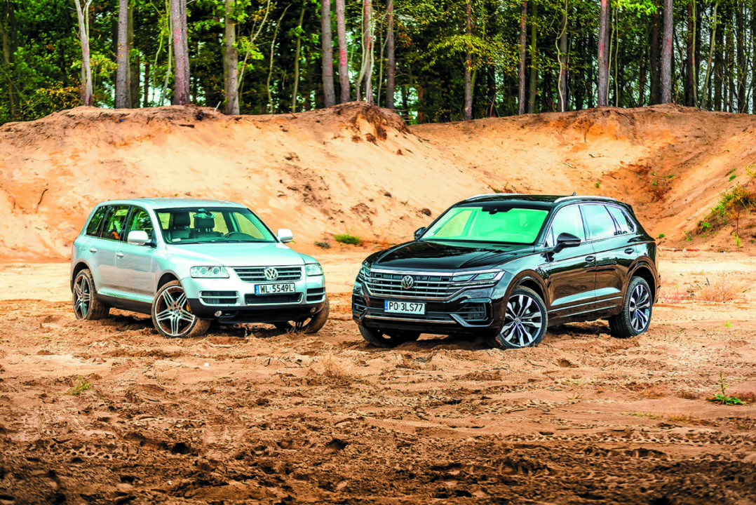 VW Touareg I V10 TDI i VW Touareg III V8 TDI stojące przodem
