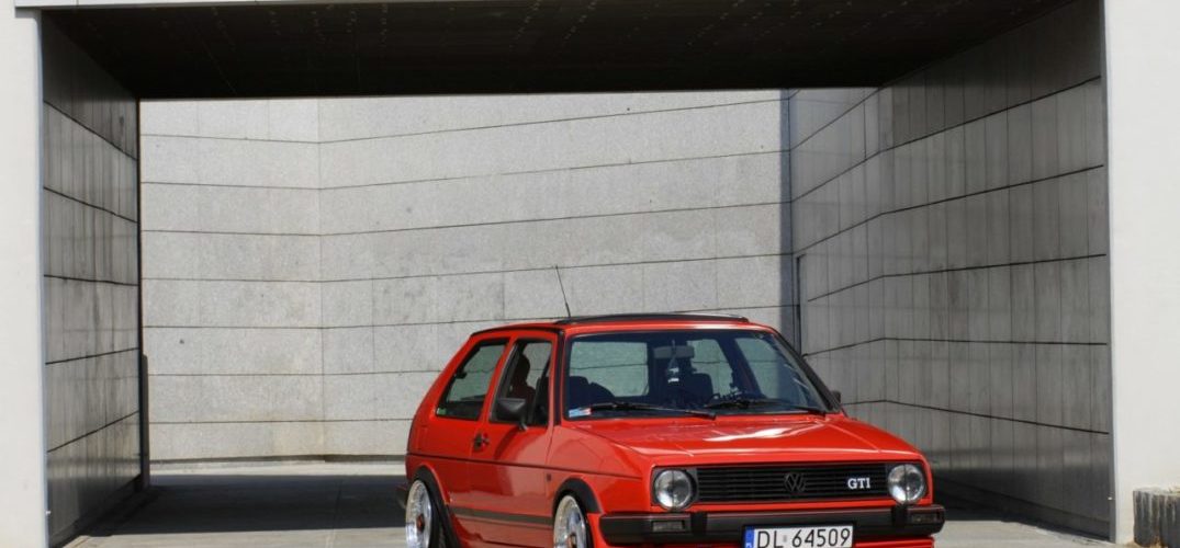 Tuning VW Golf 2 GTI widok z przodu