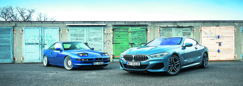 BMW-850Ci-E31-i-BMW-G15-840d-widok z przodu