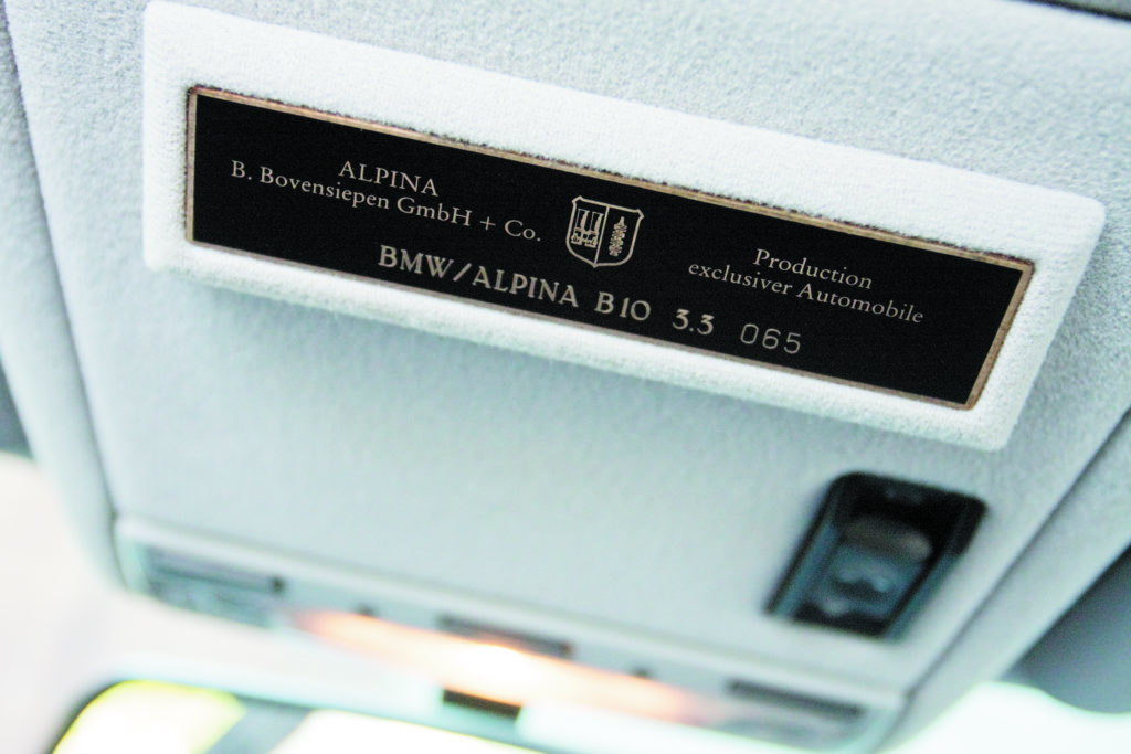 BMW-Alpina-B10-3.3-tabliczka numeryczna