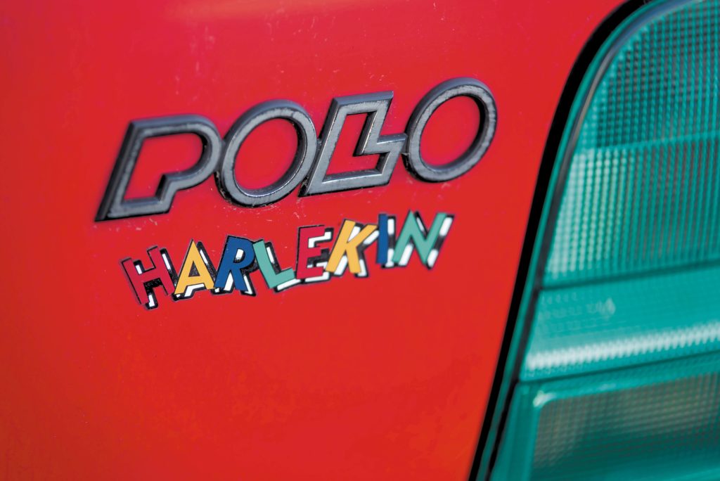VW Polo 3 Harlekin logo z nazwą Harlekin