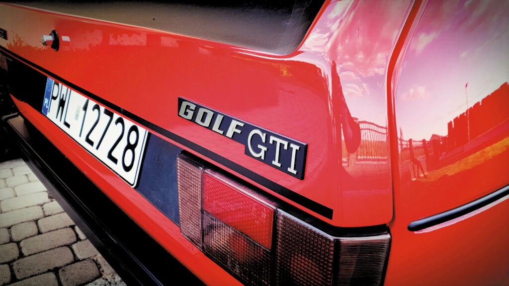 VW Golf Mk1 GTI napis Golf GTI