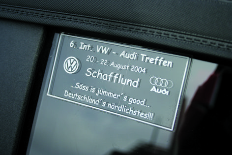 Tuning VW Golfa Mk3 Karmann Cabrio specjalna tabliczka