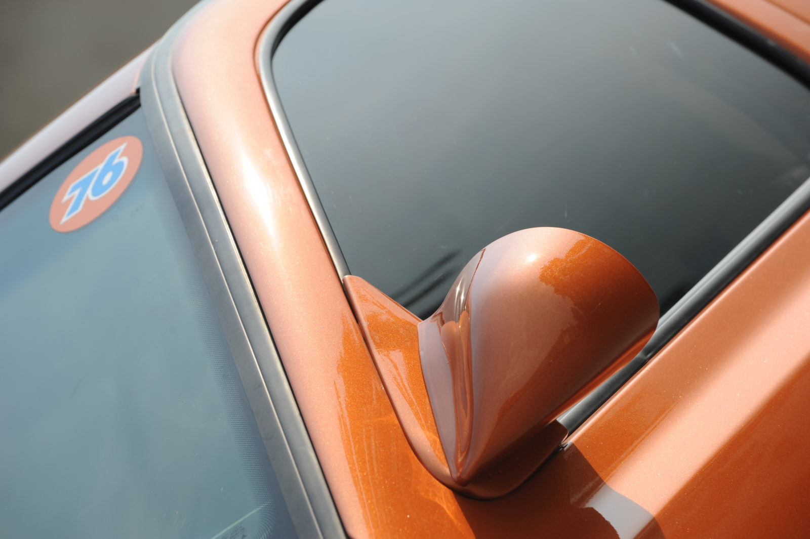 Modele VW pomarańczowy Golf Mk3 VR6 lusterko zewnętrzne