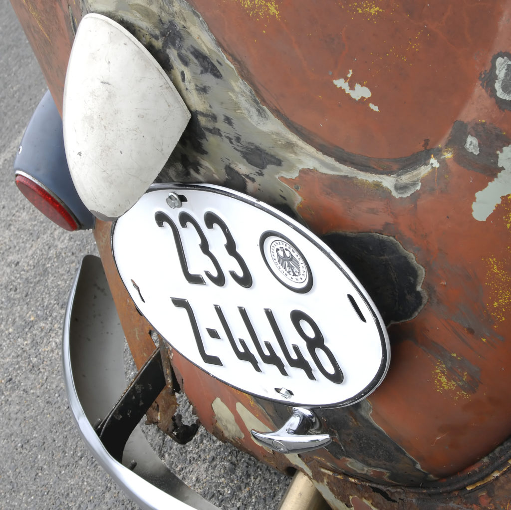 VW Garbus Oval Ratlook niemiecka tablica rejestracyjna
